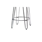 24" Quinn Counter Height Barstool Chrome - ACEssentials: Round, Steel Legs, Fixed Height, Non-Upholstered