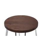 24" Quinn Counter Height Barstool Chrome - ACEssentials: Round, Steel Legs, Fixed Height, Non-Upholstered