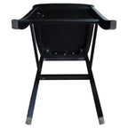 30" Martha X Back Barstool Jet Black - International Concepts: Solid Wood, Traditional Design