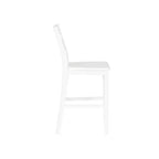 25.25" helby X-Back Farmhouse Counter Height Barstool White Finished Wood - Powell: olid Acacia & Rubberwood