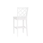25.25" helby X-Back Farmhouse Counter Height Barstool White Finished Wood - Powell: olid Acacia & Rubberwood