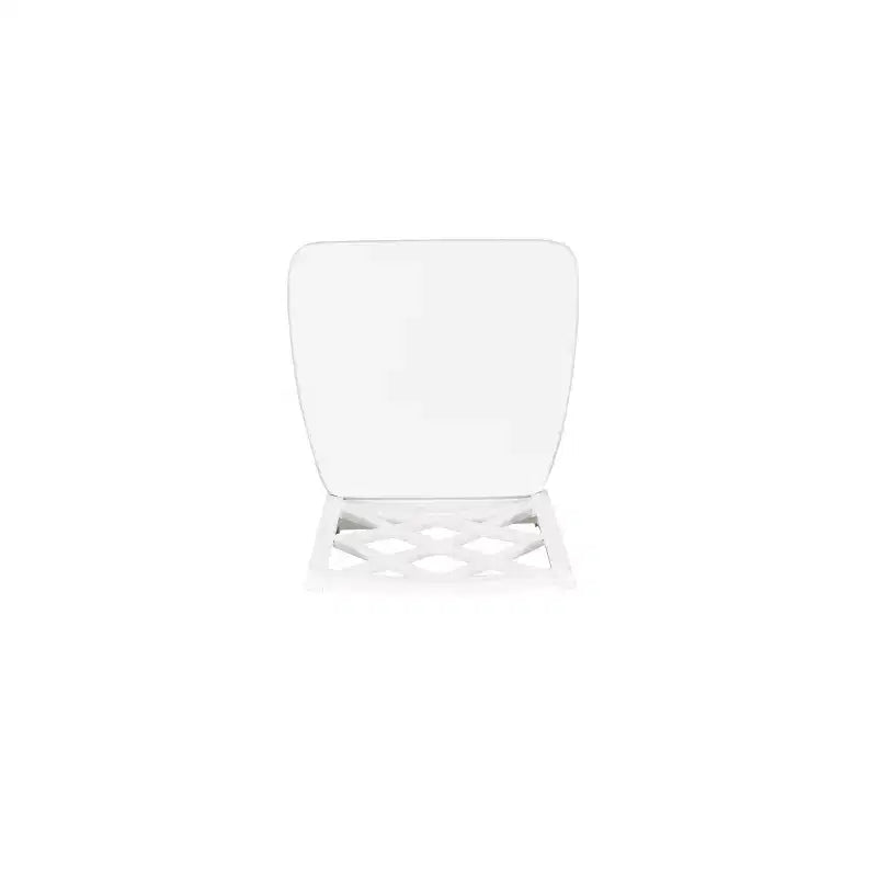 25.25" helby X-Back Farmhouse Counter Height Barstool White Finished Wood - Powell: olid Acacia & Rubberwood