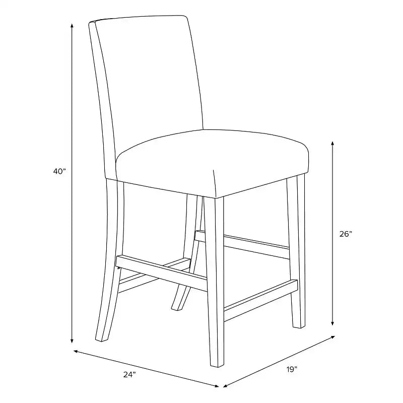 Skyline Furniture Hendrix Counter Height Barstool Bloc Panel Mustard: Modern 40" Kitchen Island Stool, Geometric Pattern