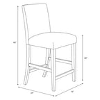 Skyline Furniture Hendrix Counter Height Barstool Bloc Panel Mustard: Modern 40" Kitchen Island Stool, Geometric Pattern