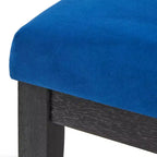 Buylateral Set of 2 North Bay Upholstered Dining Chairs Sapphire Blue Velvet