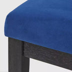 Buylateral Set of 2 North Bay Upholstered Dining Chairs Sapphire Blue Velvet
