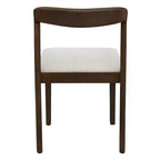 Christopher Knight Home Set of 2 Ashton Contemporary Rubberwood Upholstered Dining Chairs with Curved Open Back Walnut