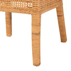 bali & pari Morris Rattan Dining Chair Light Honey/White