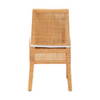 bali & pari Morris Rattan Dining Chair Light Honey/White