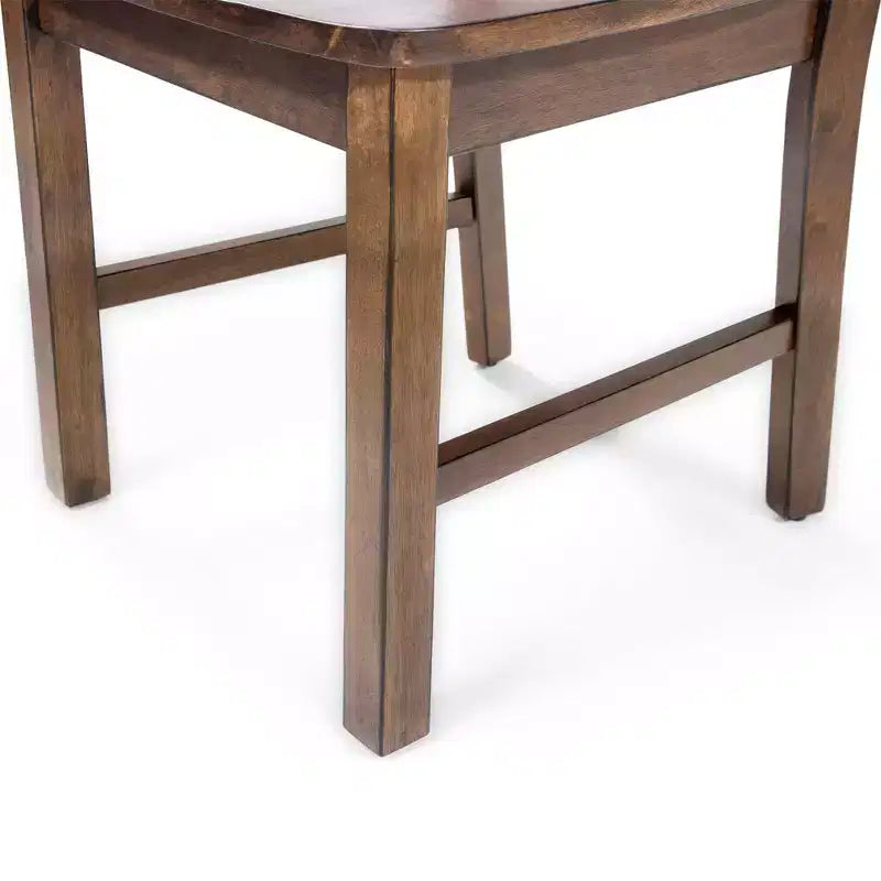 24/7 Shop At Home Kopec Industrial Side Chairs Walnut: Set of 2, Rounded Back Rest