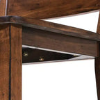 24/7 Shop At Home Kopec Industrial Side Chairs Walnut: Set of 2, Rounded Back Rest