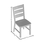 24/7 Shop At Home Kopec Industrial Side Chairs Walnut: Set of 2, Rounded Back Rest