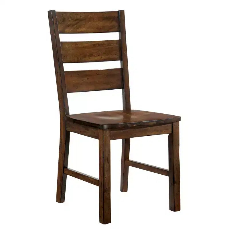 24/7 Shop At Home Kopec Industrial Side Chairs Walnut: Set of 2, Rounded Back Rest