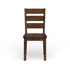 24/7 Shop At Home Kopec Industrial Side Chairs Walnut: Set of 2, Rounded Back Rest