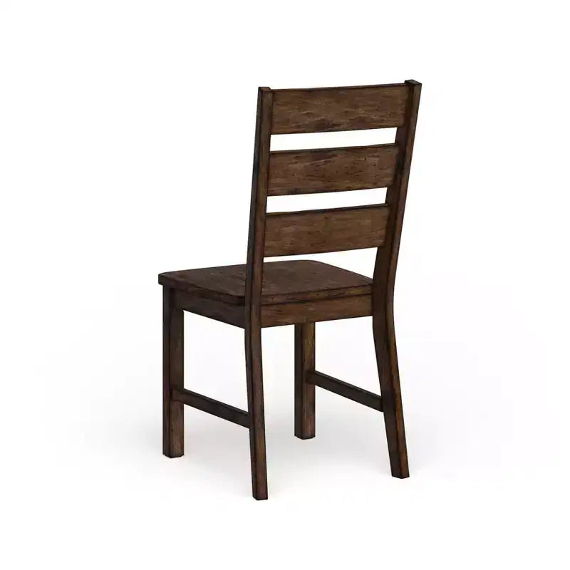 24/7 Shop At Home Kopec Industrial Side Chairs Walnut: Set of 2, Rounded Back Rest