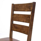 24/7 Shop At Home Kopec Industrial Side Chairs Walnut: Set of 2, Rounded Back Rest