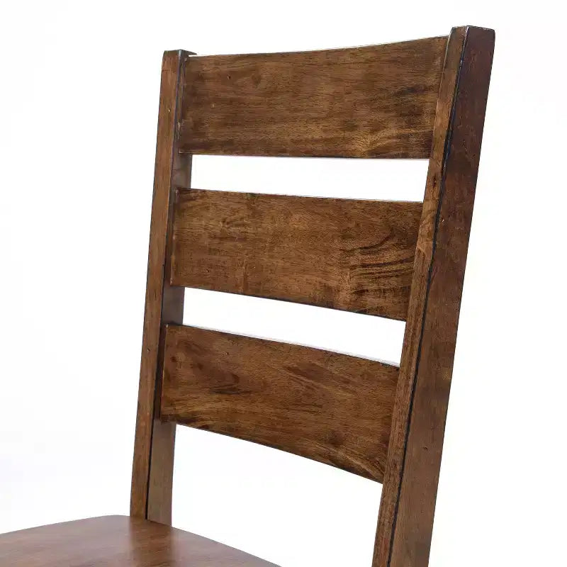 24/7 Shop At Home Kopec Industrial Side Chairs Walnut: Set of 2, Rounded Back Rest