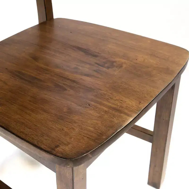 24/7 Shop At Home Kopec Industrial Side Chairs Walnut: Set of 2, Rounded Back Rest