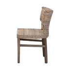 2pc Enver Rattan and Wood Dining Chair Set Natural/Brown - bali & pari: Handcrafted, Indonesian Origin