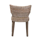 2pc Enver Rattan and Wood Dining Chair Set Natural/Brown - bali & pari: Handcrafted, Indonesian Origin
