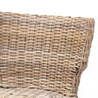 2pc Enver Rattan and Wood Dining Chair Set Natural/Brown - bali & pari: Handcrafted, Indonesian Origin