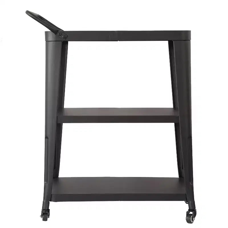 3 Tiered Harold Industrial Dining Cart with Wheels and Storage - AC Pacific: Stainless Steel, Space-Saving Design