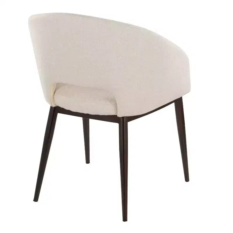 LumiSource Renee Noise Fabric Air Chair Copper Metal/Cream