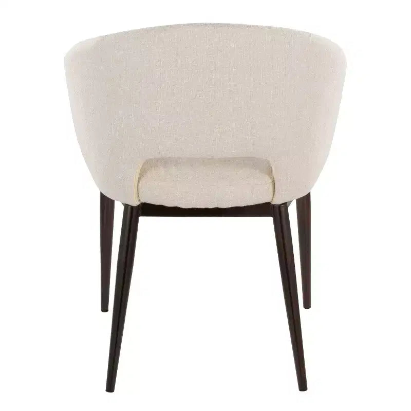 LumiSource Renee Noise Fabric Air Chair Copper Metal/Cream