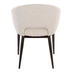 LumiSource Renee Noise Fabric Air Chair Copper Metal/Cream