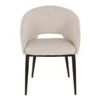 LumiSource Renee Noise Fabric Air Chair Copper Metal/Cream