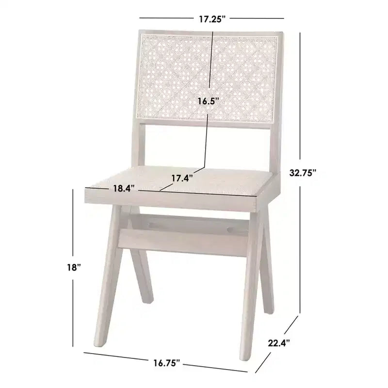 Buylateral 7pc Valentina Modern Dining Set 1 table 4 chairs 2 arm chairs Light Walnut