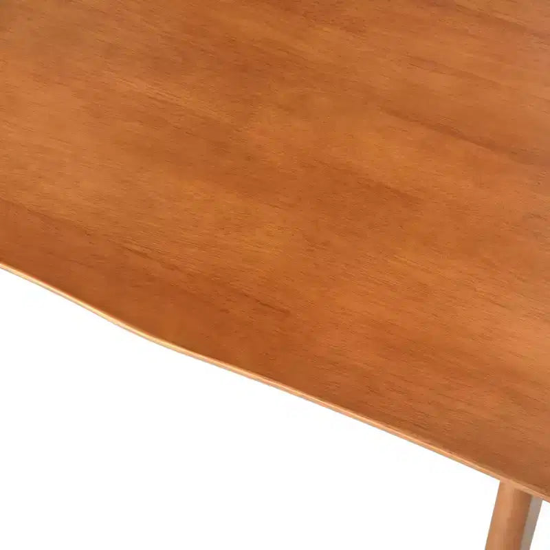 Buylateral 7pc Valentina Modern Dining Set 1 table 4 chairs 2 arm chairs Light Walnut