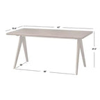 Buylateral 7pc Valentina Modern Dining Set 1 table 4 chairs 2 arm chairs Light Walnut