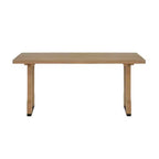 Christopher Knight Home Rowan Rustic 63" Dining Table with Double Pedestal Base Natural Ash