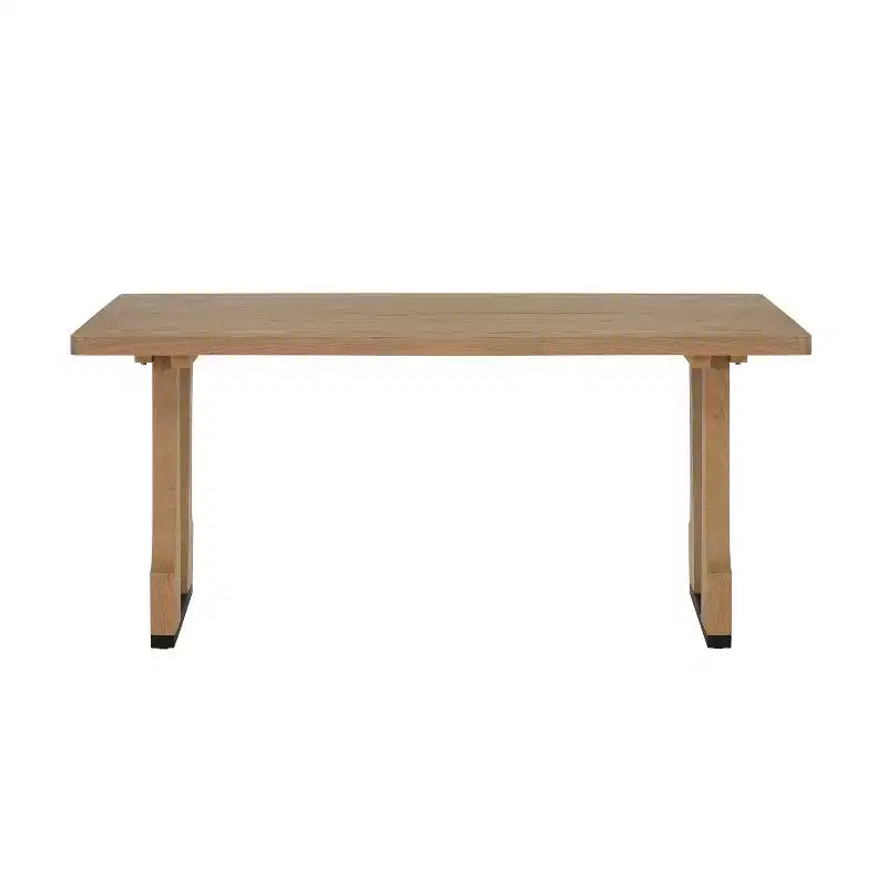 Christopher Knight Home Rowan Rustic 63" Dining Table with Double Pedestal Base Natural Ash