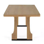 Christopher Knight Home Rowan Rustic 63" Dining Table with Double Pedestal Base Natural Ash
