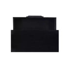 Powell Gordon Solid Wood and Natural Cane Black Metal Legs 3 Drawer Cabinet Black: Modern Farmhouse Style, Mango Surface