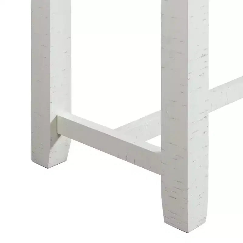 Stanford Multipurpose Dining Table Set White - Picket House Furnishings: 4-Piece, High Top, MDF Frame, Polyester Upholstery