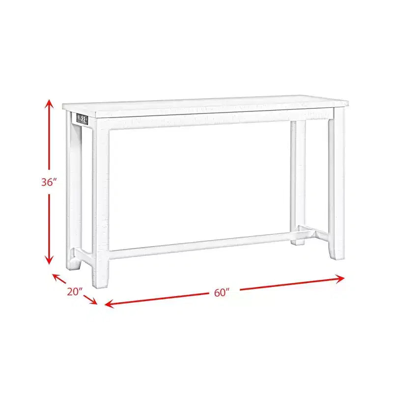 Stanford Multipurpose Dining Table Set White - Picket House Furnishings: 4-Piece, High Top, MDF Frame, Polyester Upholstery