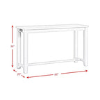 Stanford Multipurpose Dining Table Set White - Picket House Furnishings: 4-Piece, High Top, MDF Frame, Polyester Upholstery
