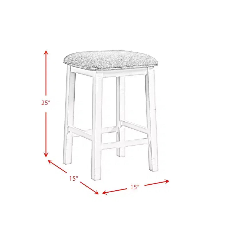 Stanford Multipurpose Dining Table Set White - Picket House Furnishings: 4-Piece, High Top, MDF Frame, Polyester Upholstery
