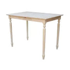 Counter Height Extendable Dining Table with Butterfly and Turned Styled Legs Unfinished - International Concepts