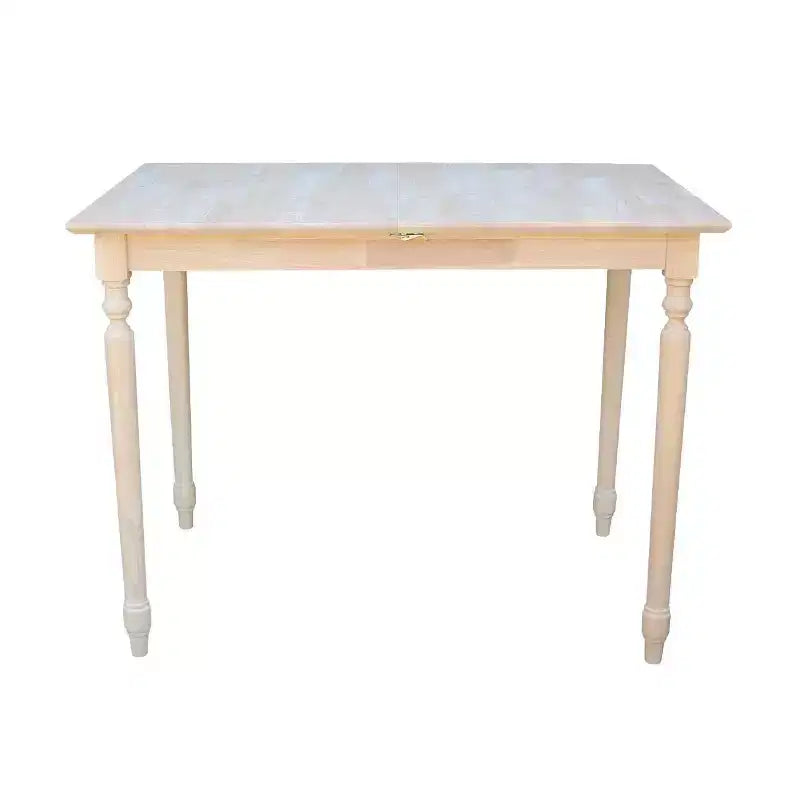 Counter Height Extendable Dining Table with Butterfly and Turned Styled Legs Unfinished - International Concepts