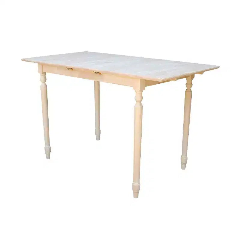 Counter Height Extendable Dining Table with Butterfly and Turned Styled Legs Unfinished - International Concepts