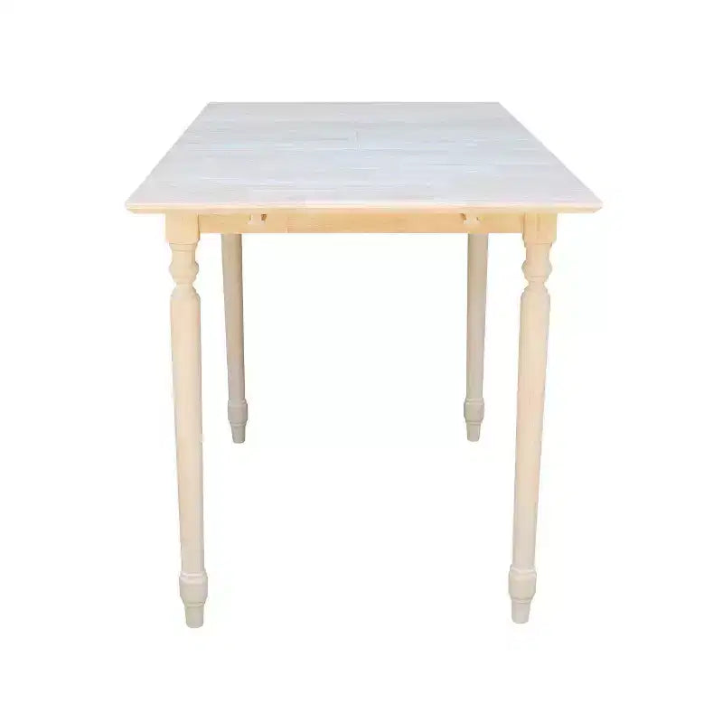 Counter Height Extendable Dining Table with Butterfly and Turned Styled Legs Unfinished - International Concepts