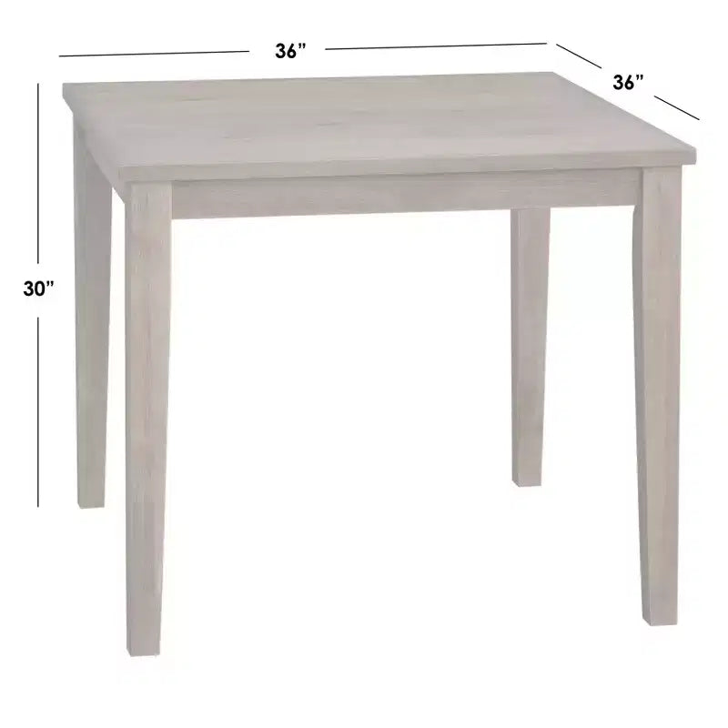 Lifestorey Carmen Transitional 36" Square Dining Table Beige