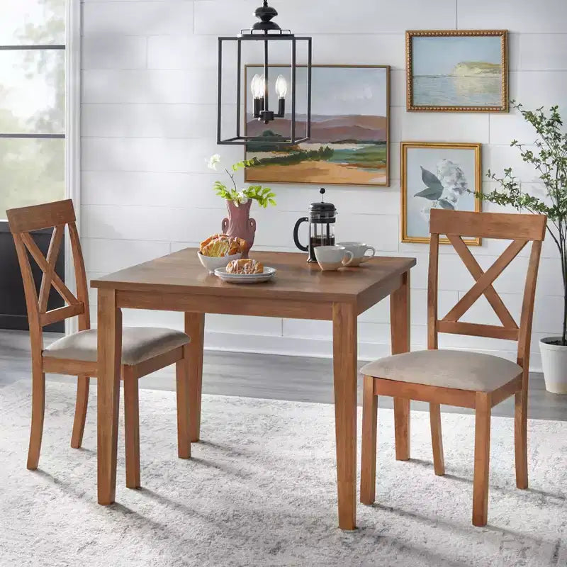 Lifestorey Carmen Transitional 36" Square Dining Table Beige