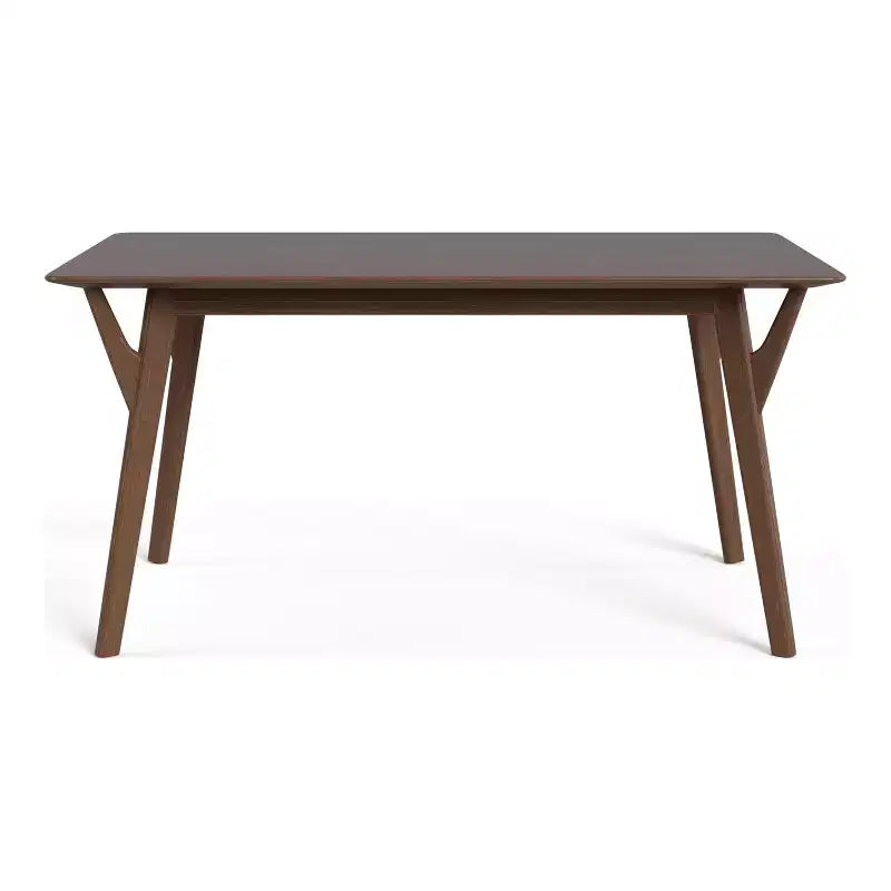 HOMES: Inside + Out 59" Palm Shade Mid-Century Rectangle Dining Table Seats 6 Walnut