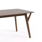 HOMES: Inside + Out 59" Palm Shade Mid-Century Rectangle Dining Table Seats 6 Walnut