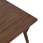 HOMES: Inside + Out 59" Palm Shade Mid-Century Rectangle Dining Table Seats 6 Walnut